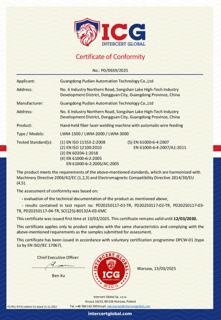CE - اللحام بالليزر LWM1500-3000